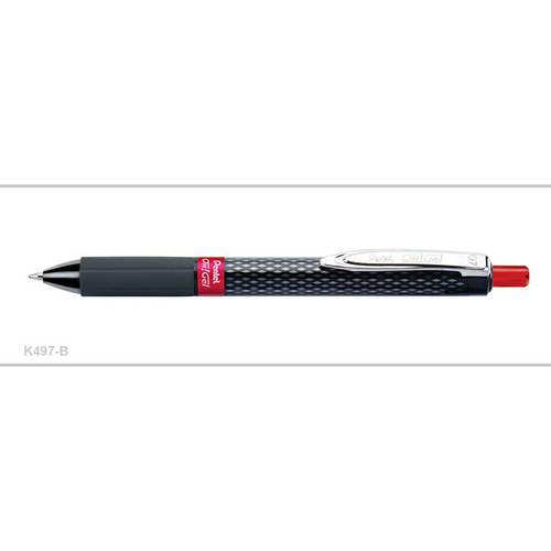 Pens Pentel K497B Energel Gel Retractable 0.7mm Red Box 12