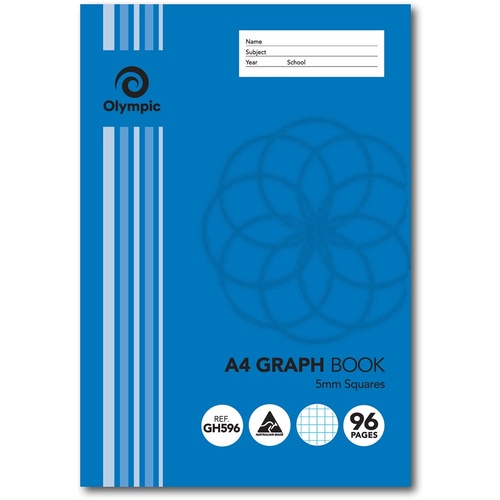 Graph Book A4  5mm 96 Page Pack 10 Olympic GH596 140839 03665 #100697276