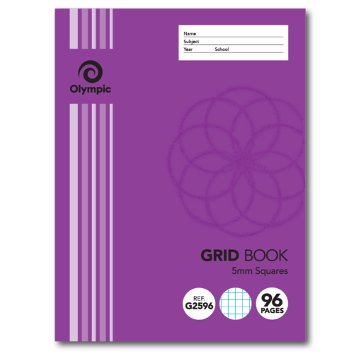 Grid Book  5mm 225x175mm 96 page Olympic 02932 - pack 10  140793