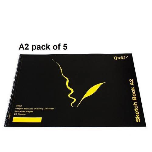 Sketch Book Quill A2 Spiral bound Q532 10532 - pack 5 #100851337