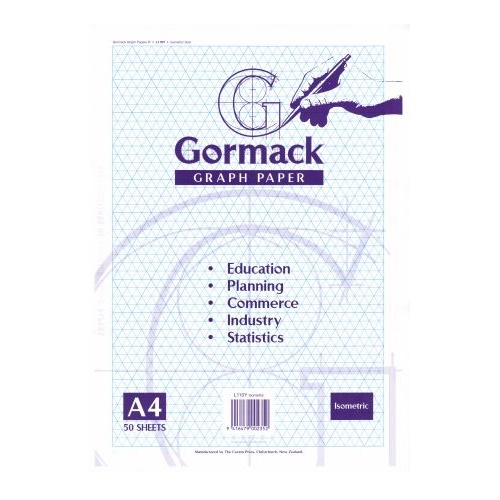 Graph Pads  A4 Isometric Grid Gormack 50 Sheets L110Y