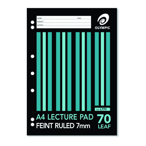 Lecture Pad A4 Side 140 page Pack 10 Olympic 141290 21413 