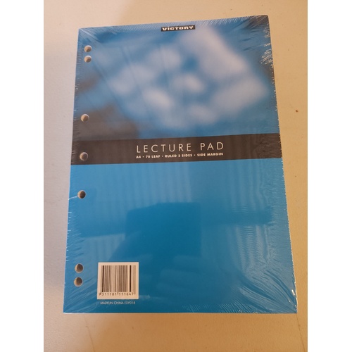 Lecture Pad A4 Side 140 page pack 10 with 7 holes Victory EDP018 108938 