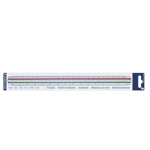 Scale Ruler Staedtler 300mm Triangular 561981 1:20 1:25 1:50 1:75, 1:100 1:125 #561 98-1BK