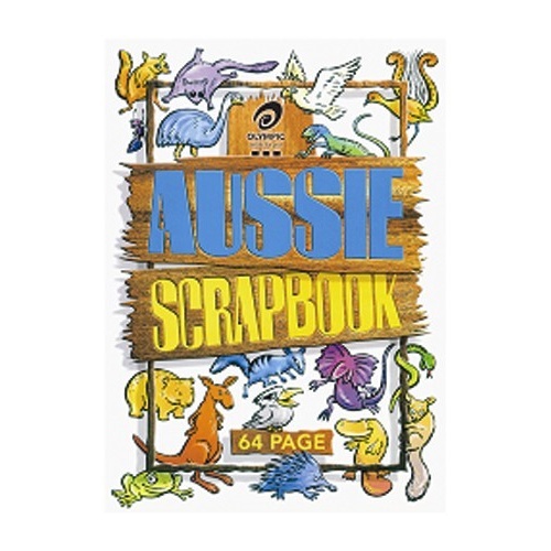 Scrap Books 330x245mm 64 Page Olympic Aussie Animals 01237 Pack 10