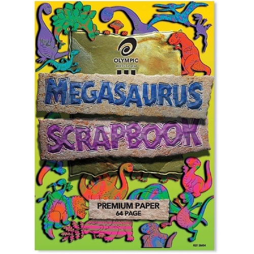 Scrap Book 330x245mm 64 Page Megasaurus Bond 140777 pack 10 Olympic 