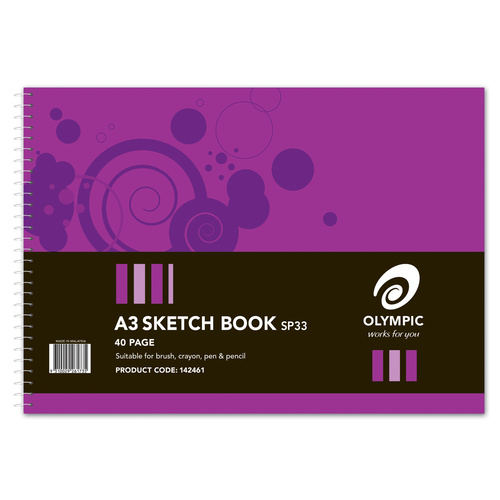 Sketch Book A3 SP33 40 Page 297x420mm Pack 10 Tudor  Olympic 20 leaf