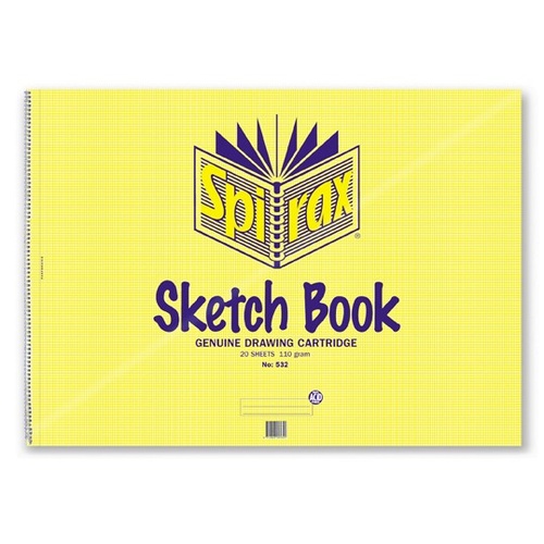 Sketch Book Spirax 532 A2 422x594mm Pack 5 Side Opening 20 Leaf #56041