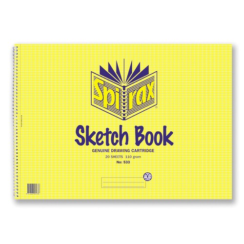 Sketch Book Spirax 533 297x420 A3A3 Pack 10 #56067  20 Leaf 