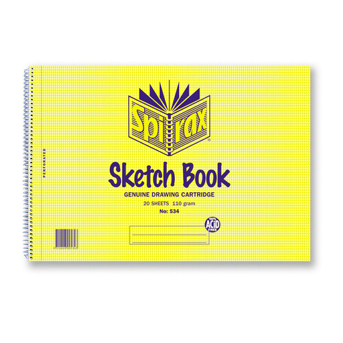 Sketch Book Spirax 534 210x297mm A4 20 leaf - pack 10  #56068