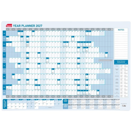  Year Planner 2027 Sasco 610x870 10580 STD METRO deliveries only, no out of metro deliveries #1058027