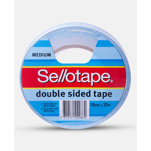 Tape Double Sided Sellotape 18x33m 404 960604 - each 