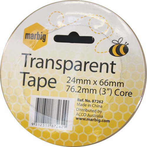 Tape Everyday Marbig Office 24x66m Economy 87262 Clear roll 