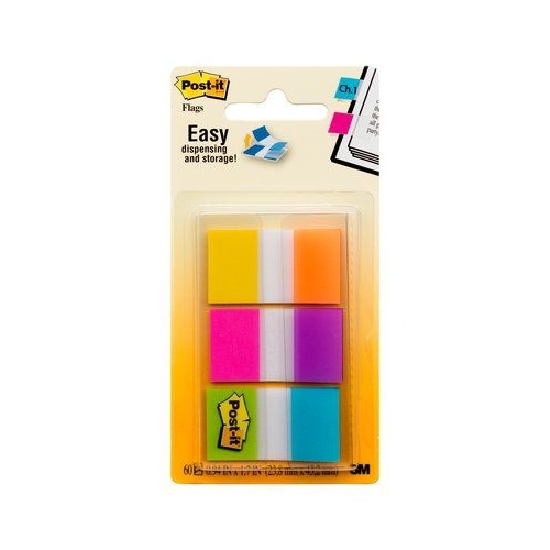 Flags Post it 680-EG-ALT Bright Colours 25x43mm 3pk 3M ID #70005148153