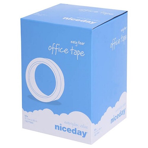 Tape Everyday Niceday Office 12x66m Economy 15277993 Clear box 12