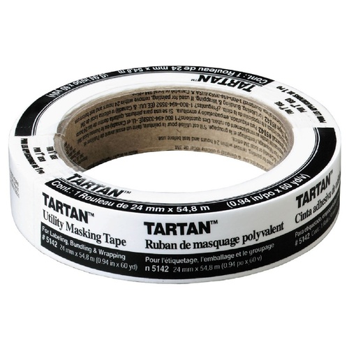 Tape Masking Tape Paper 24x55m Tartan General purpose 5142 3m - each 