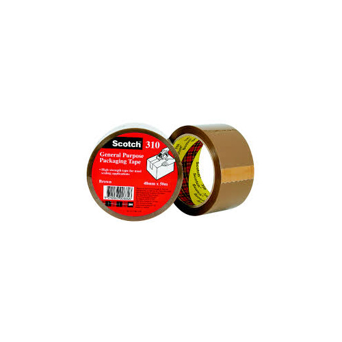 Tape Packaging 3M Box Sealing 310 48x50m Brown 1x roll Scotch Commercial Grade