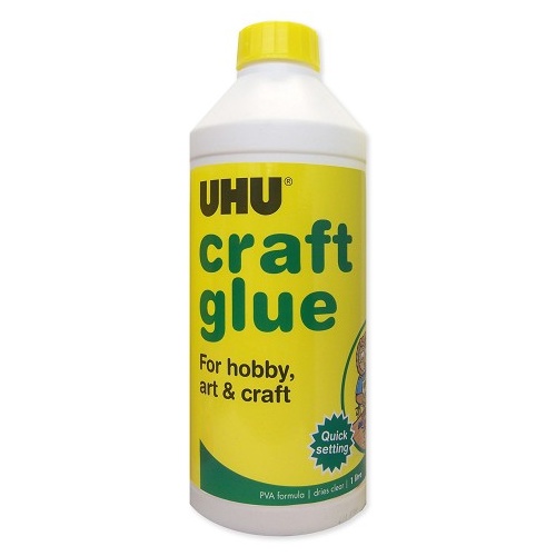 Paste Glue UHU 1 Litre 49105 Craft Glues Adhesive 