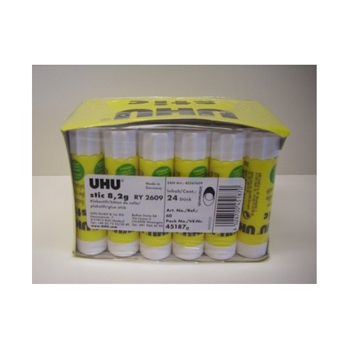Glue Stick UHU  8g White box 24 # 00060 33-00015 33-00060
