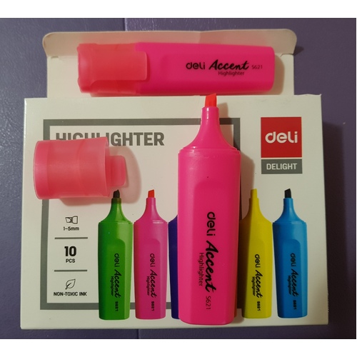 Highlighter  Deli Pink Box 10 #48019