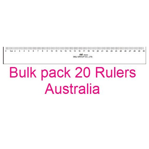 Ruler 300mm Plastic Clear office school - box 20 