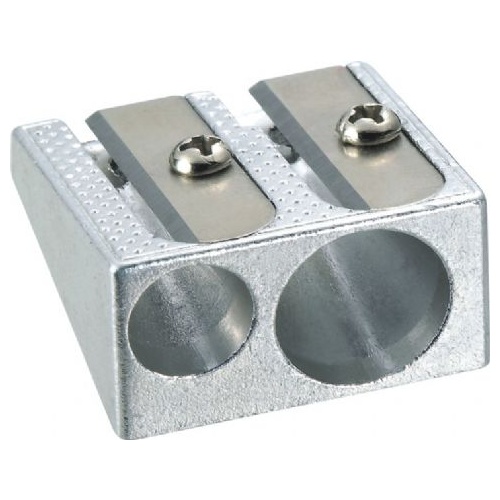Pencil Sharpener Metal Double Hole Deli Box 12