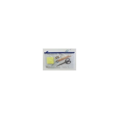 Pencil Case Mesh bag 340x185mm Blue Pack 10 Deli 5592B 