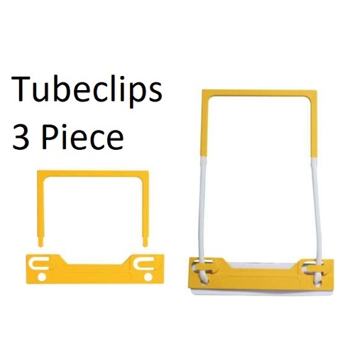 Tubeclip box 100 Yellow Deli 3 piece file fasteners