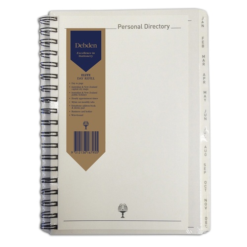 Diary 2026 Elite 1100.CRF-26 REFILL Quarto Day to Page 8am-8pm, 1 hourly Executive 246x164mm