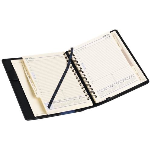 Diary 2023 Elite A5 1140.U99-23 day to page MONTHLY Tabs BLACK Debden COMPACT