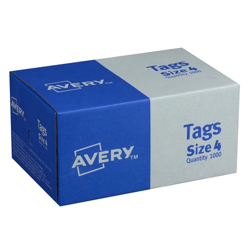 Shipping Tags size 4 108x54mm  Buff Box 1000 Manilla Avery 14000 no string