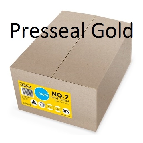 Seed pocket envelopes 145x90mm no 7 GOLD self seal plain Tudor 140144 box 500 Kraft 30334 #142890 19001817