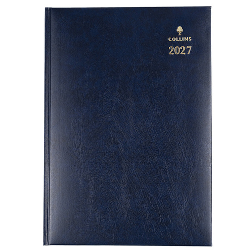 Diary 2027 Sterling A4 1 Day to page BLUE 144.P59-27  Collins 8am - 6pm, 1/2 hourly