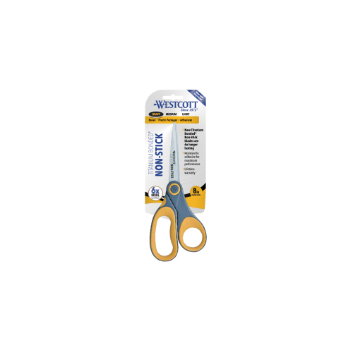 SCISSORS WESTCOTT 203MM NON-STICK TITANIUM BONDED STRAIGHT HANDLE 14849