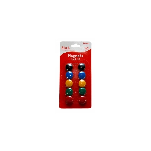 Magnetic Button  20mm ASSORTED COLOURS 10 BUTTONS 5 COLOURS