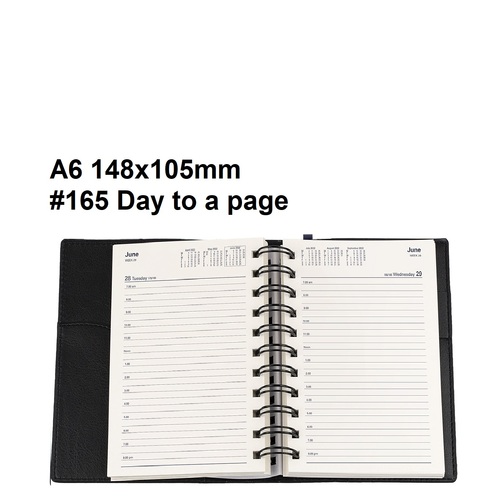 Diary 2026 Vanessa 165.V99-26 A6 Day to page Black Collins 165.V99 #165V99