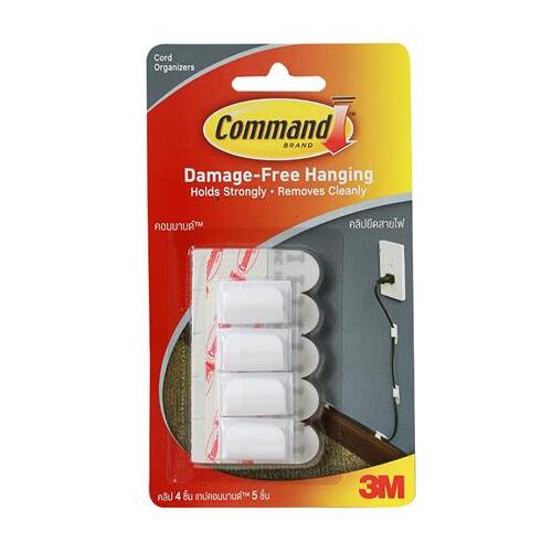 $5.25 Command Adhesives 3M 17017ANZ Adhesive HOOK white Round Cord Clips  Strips