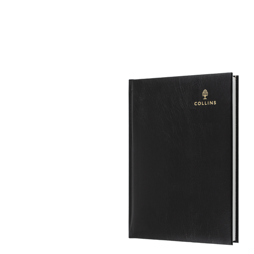 Diary 2027 Sterling A5 1 Day to page Black 184.P99-27 Collins 7am - 8pm, 1 hourly