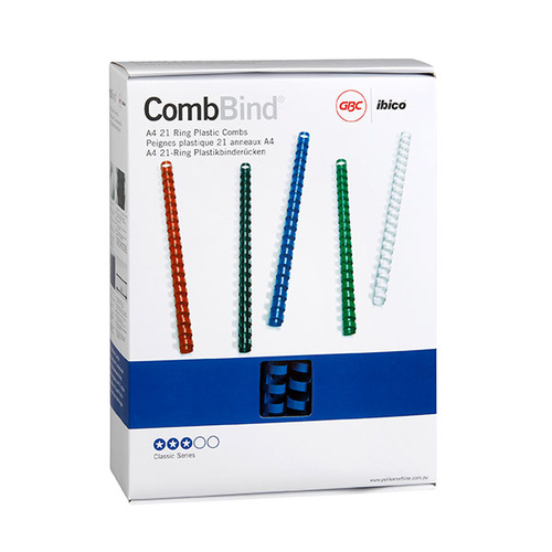 Binding Coil 21 loop Plastic 16mm Box 100 Blue Ibico Bep16bl 