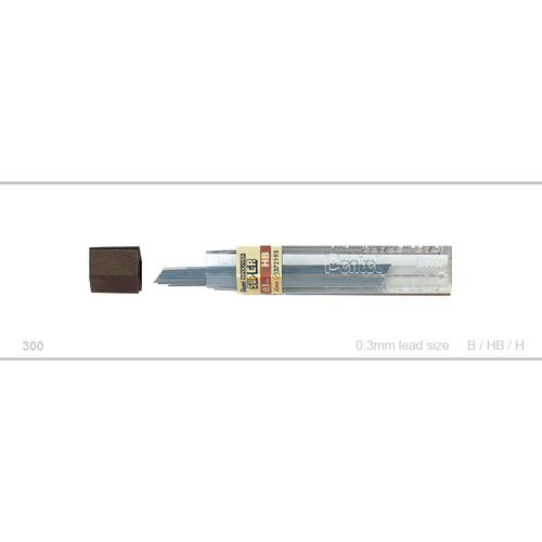 Pencil Leads Pentel 0.3mm HB Super Hi-Polymer 300HB 12 tubes of 12 leads