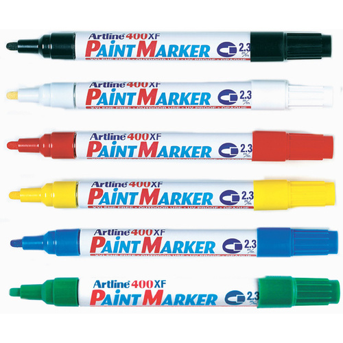 Paint Marker 2.3mm Line Artline 400 Bullet Point Assorted Box 12