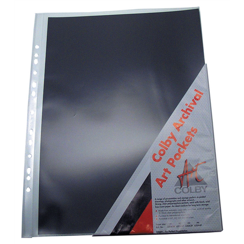 Art Portfolio A3 620A3P Refill pockets Pack of 10 with black insert fits 620A3 Zippered Portfolio 