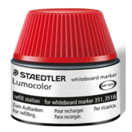 Whiteboard Marker Refill Station Red 488-512 for 351 351B Lumocolor markers 20ml