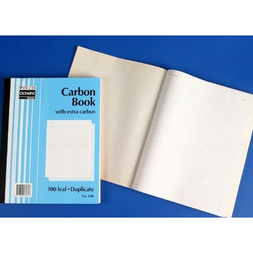 Plain Ruled Carbon Books 10x8 Duplicate 606 07271 - each 