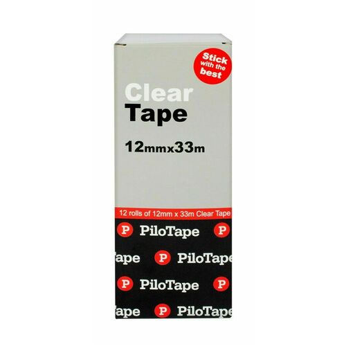 Tape Office Premium 12x33m Clear Pilotape box 12 #306220