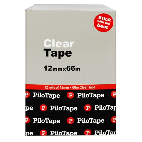Tape Office Premium 12x66m Clear Pilotape box 12 #306228