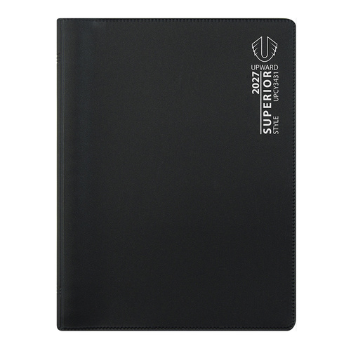 Diary 2027 Upward 3431 Superior B6 Horizontal Week to Opening Wire-O Bound PVC Cover 183x140x18mm