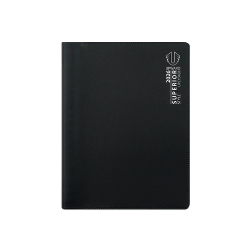 Diary 2027 Upward 3431 Superior B6 Horizontal Week to Opening Wire-O Bound PVC Cover 183x140x18mm STOCK DUE AUGUST