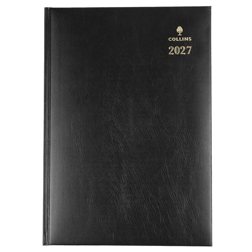 Diary 2027 Sterling A4 Week Black 344.P99-27 Collins 8am - 7pm, 1 hourly