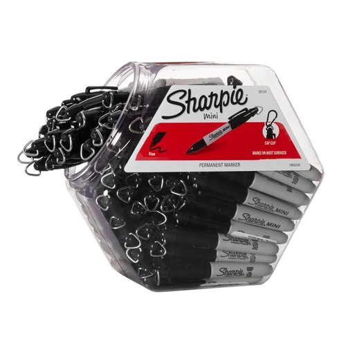 Marker Sharpie  Mini Fine Point Black Pack 72 #35124 1.0mm Permanent